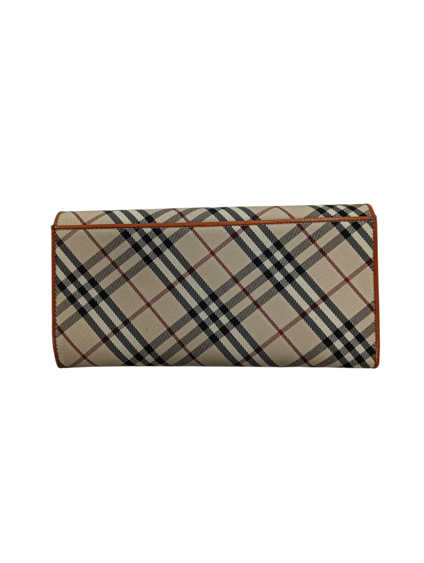 BURBERRY Long Wallet Orange And Beige Stain