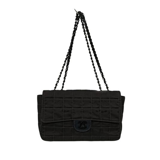 CHANEL Shoulder Bag NEW TRAVEL A15285 Rank (BC) Black Damage 6440855