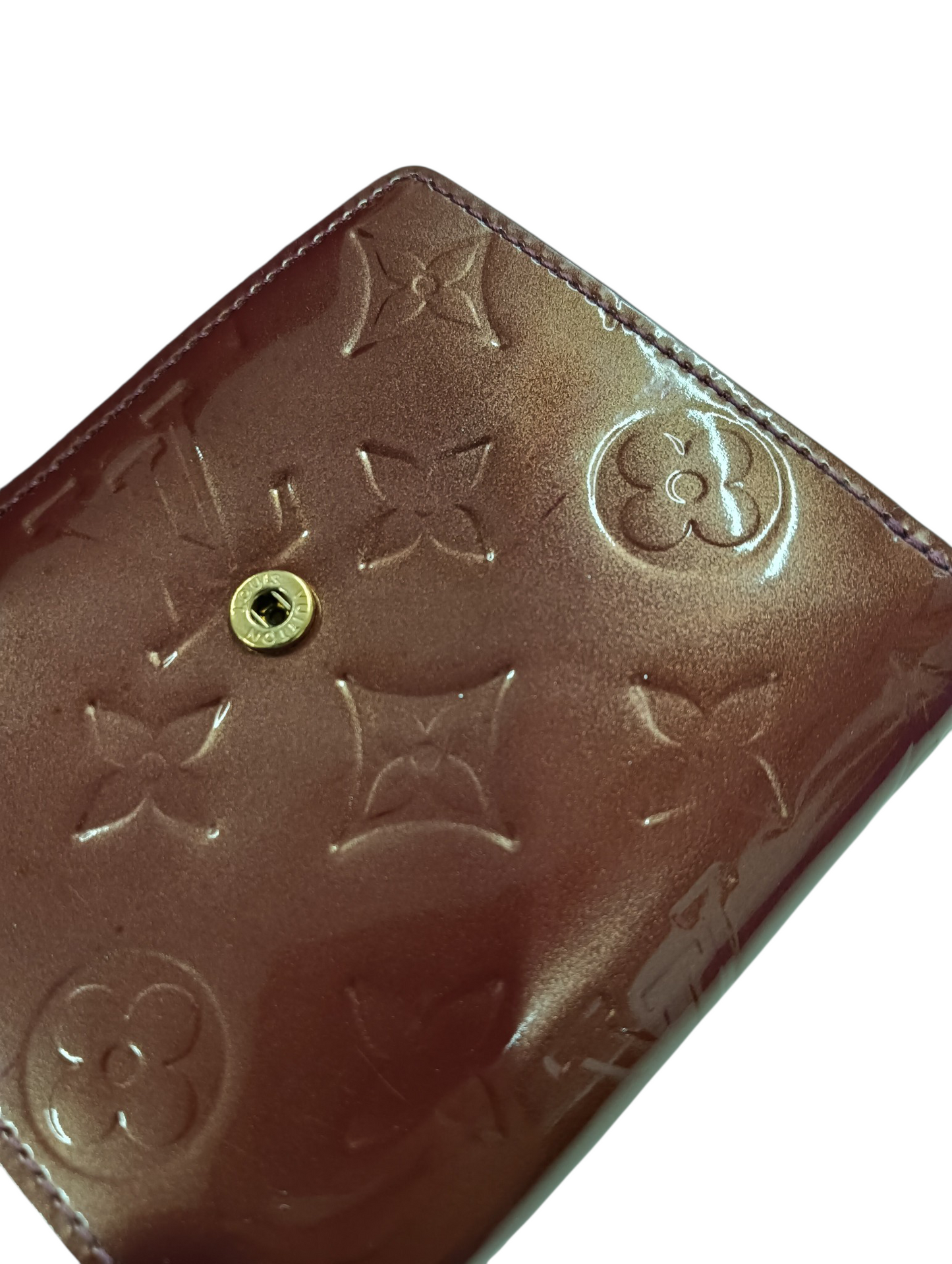 LOUIS VUITTON Wallet Vernis M91170 Bronze TH5017 Bifold
