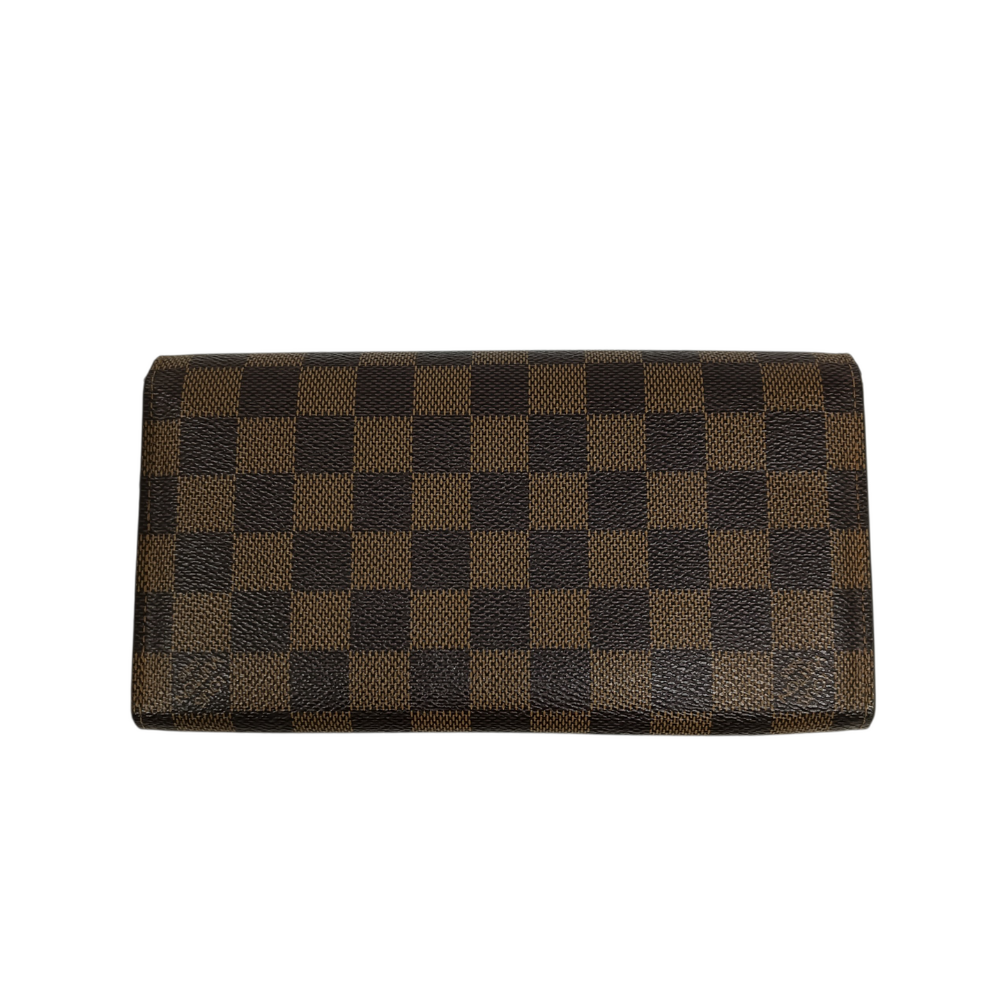 LOUIS VUITTON Long Wallet Damier N63017 Brown Scratch/Damage CA2172 Rosebery Ebene