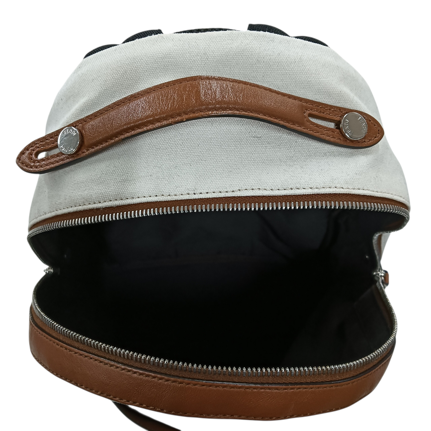 FENDI Rucksack 7VZ053 Beige/Brown Stain/Scratch