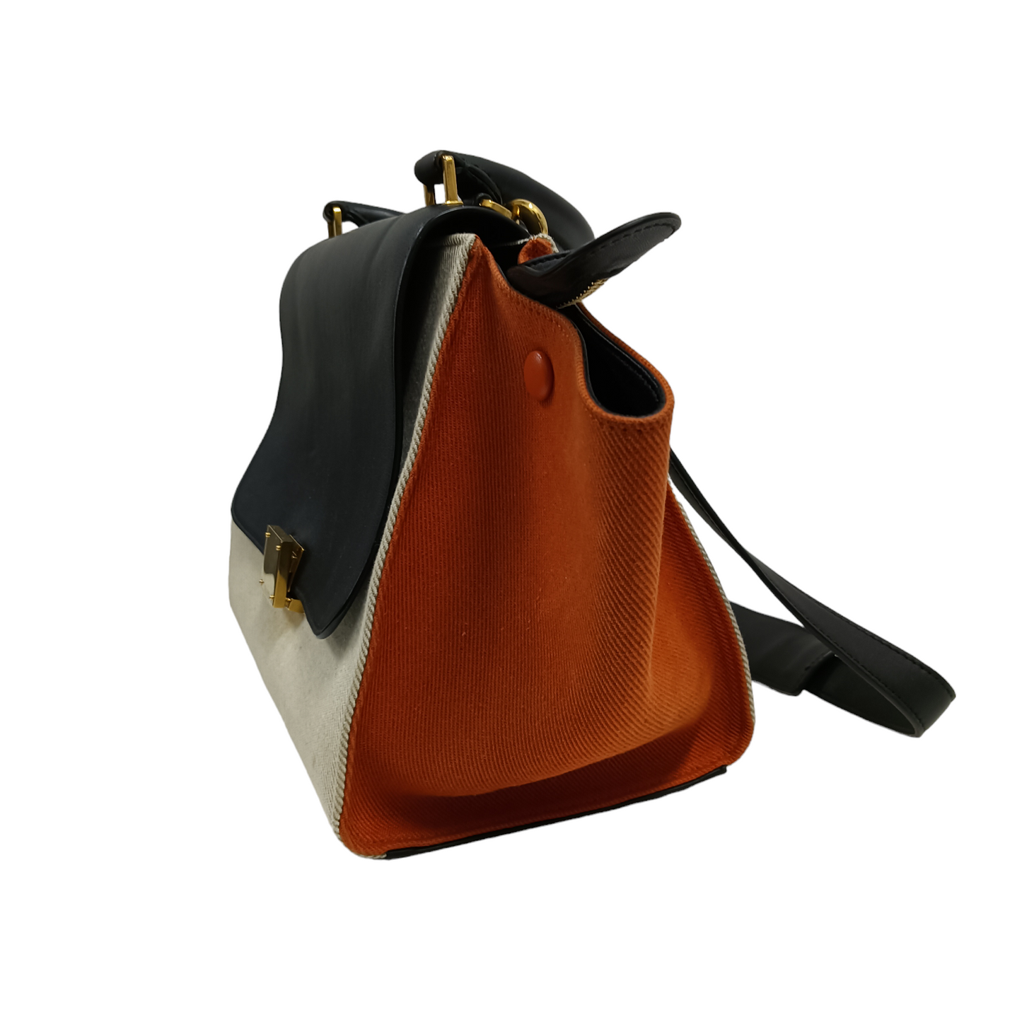 CELINE Trapeze small 27 Beige/Black/Orange 8-CU-4154