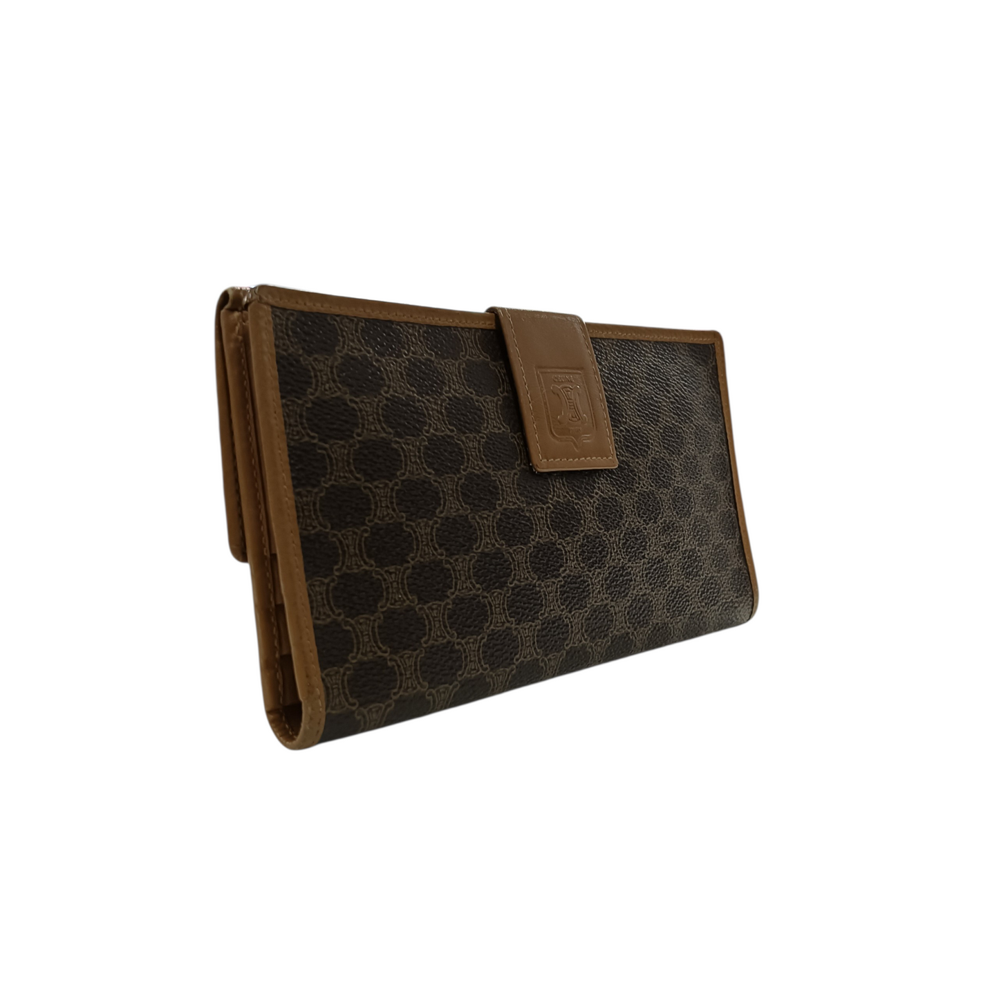 CELINE Wallet PVC Macadam Brown JMB10