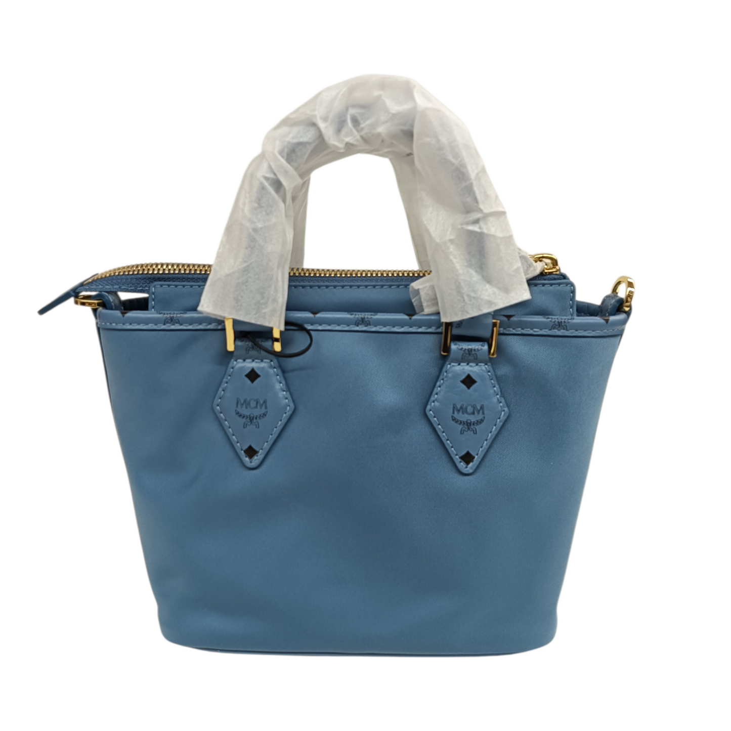 MCM 2WAY BAG MWPFSTA 04E4001 Blue Nylon