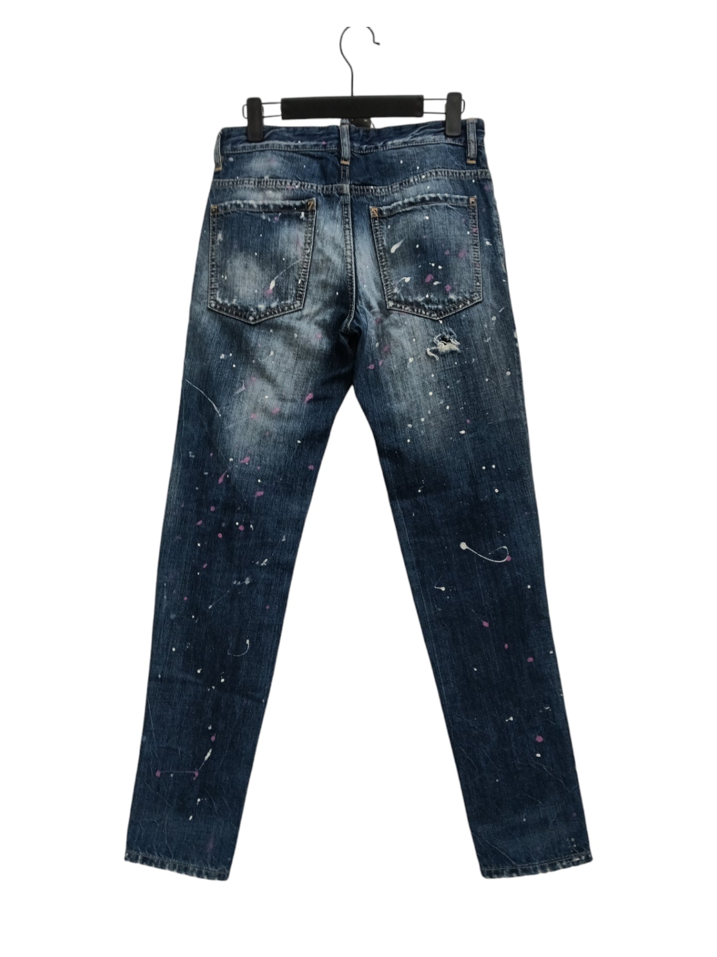 DSQUARED2 JEANS 42 LADY'S NAVY TAG DAMAGE RANK(C)