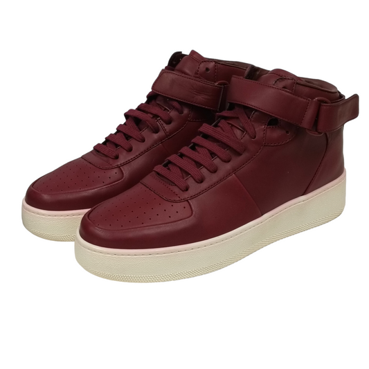 CELINE High Cut Sneakers Mens Red Wine size 42