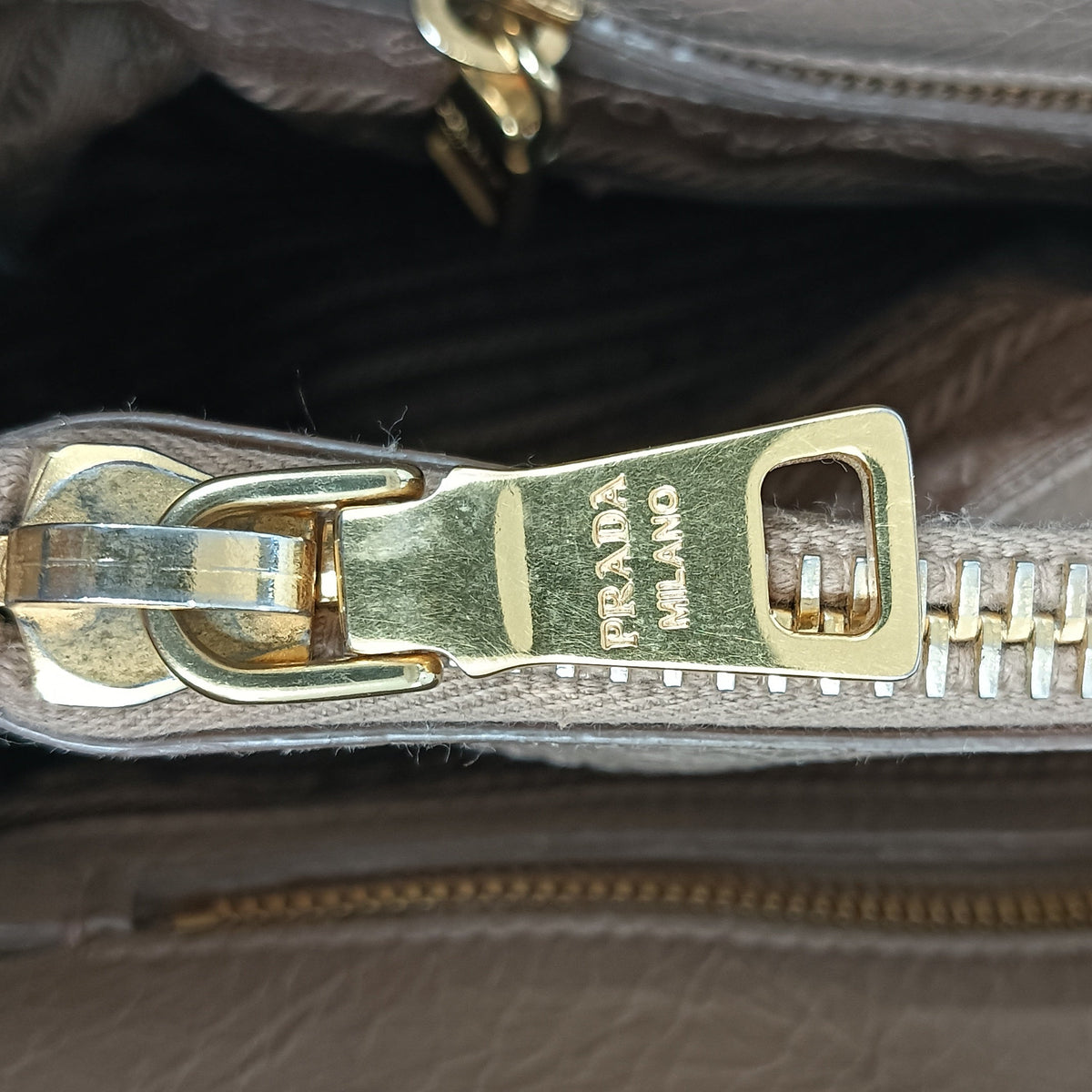 2WAY Bag PRADA VITELLO SHINE BN2533 Beige **Scratch