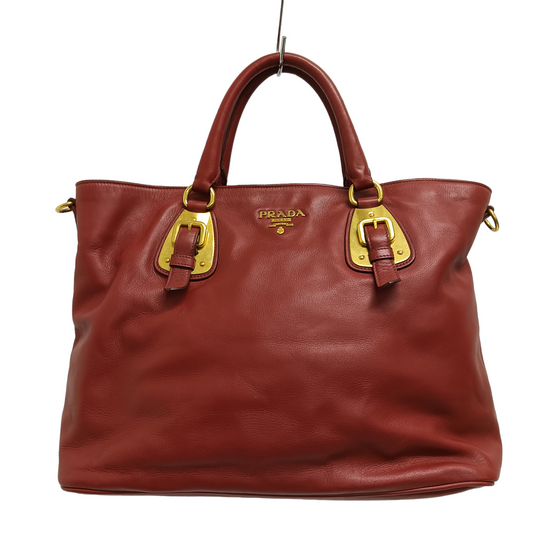 PRADA 2Way Bag Red 172