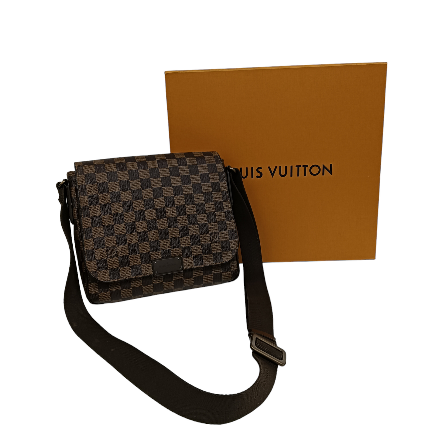 LOUIS VUITTON Messenger Bag Damier N41213 Stain FL2136 District PM