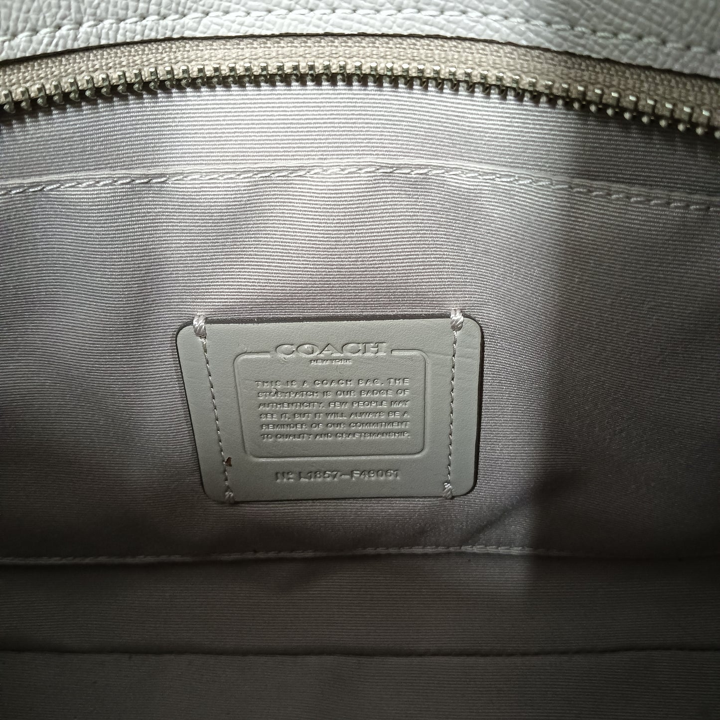 COACH 2WAY Bag F49061 Ivory