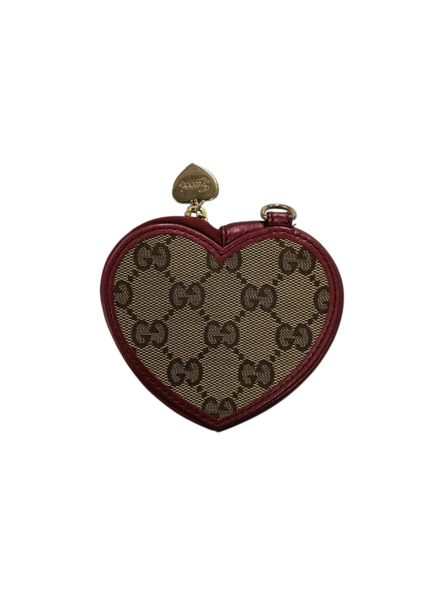 GUCCI Coin Case Brown/Red 152615