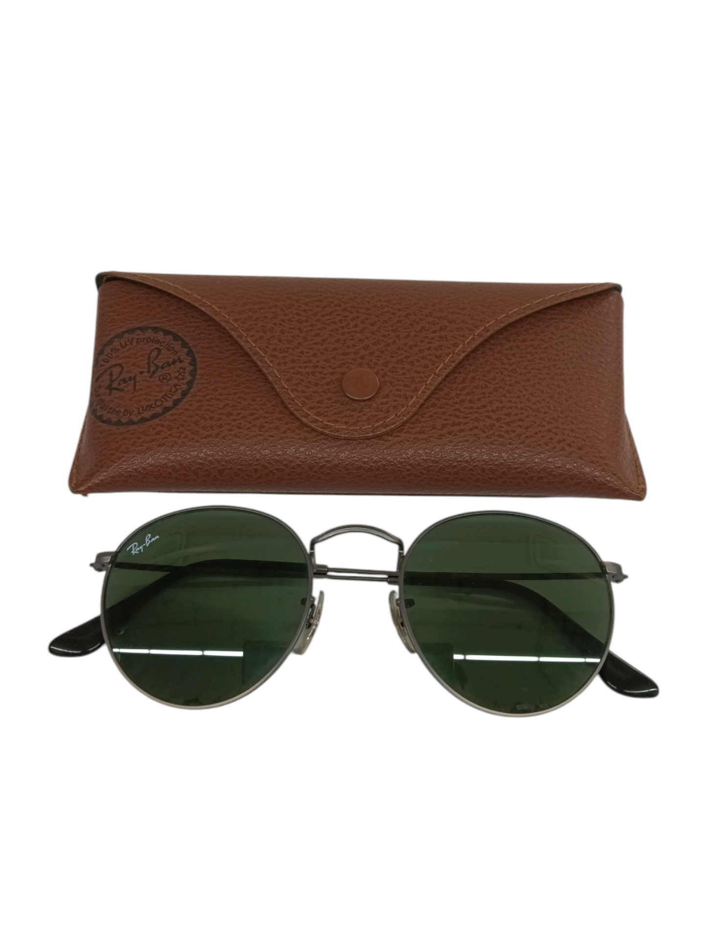 RAY-BAN SUNGLASSES GRAY/GREEN RB3447 RANK (B)