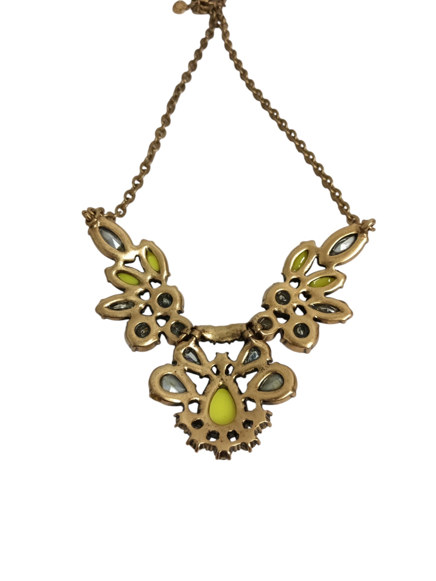 J CREW NECKLACE SILVER/YELLOW