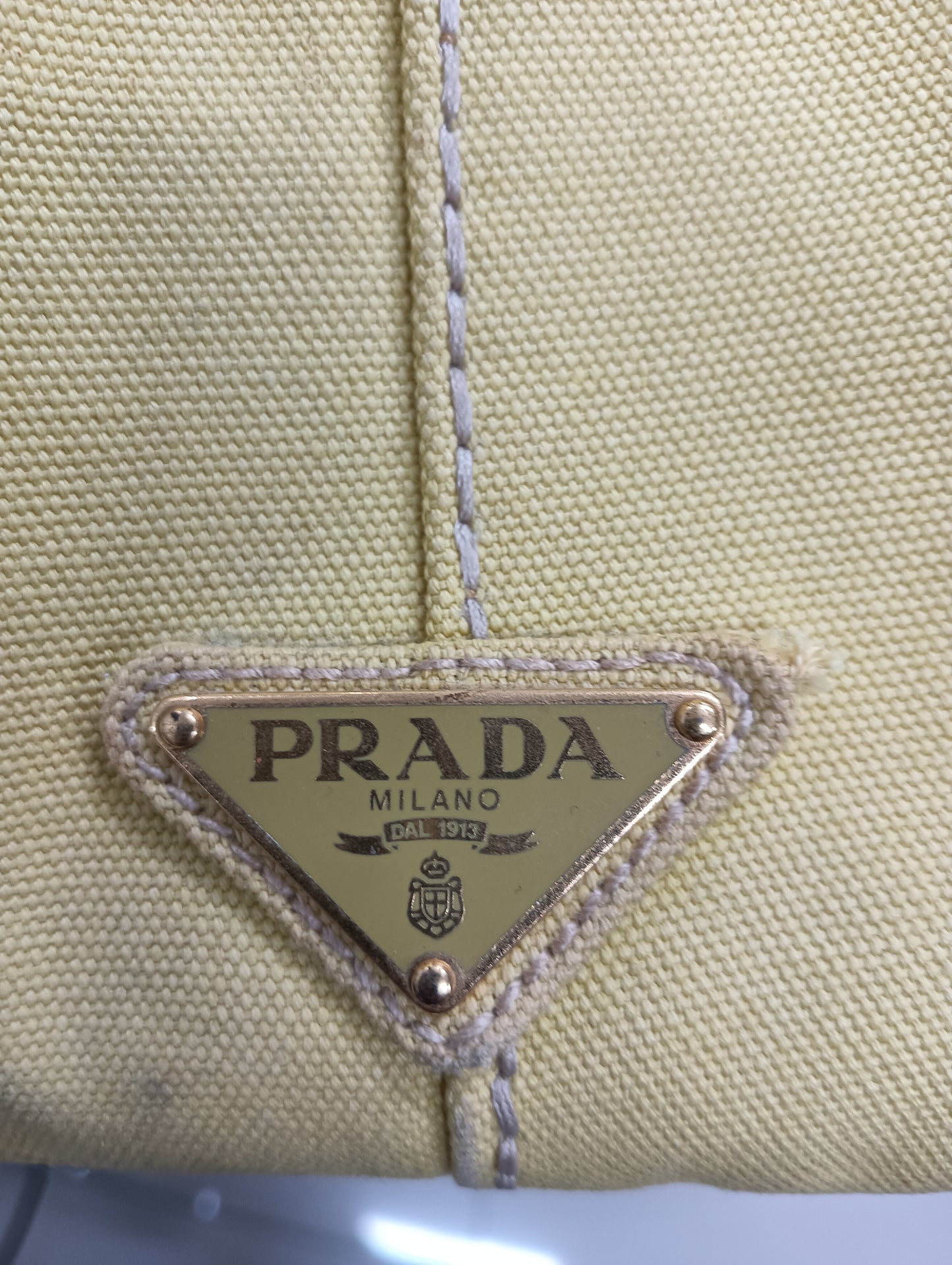 PRADA Tote Bag Rank(B) Stain