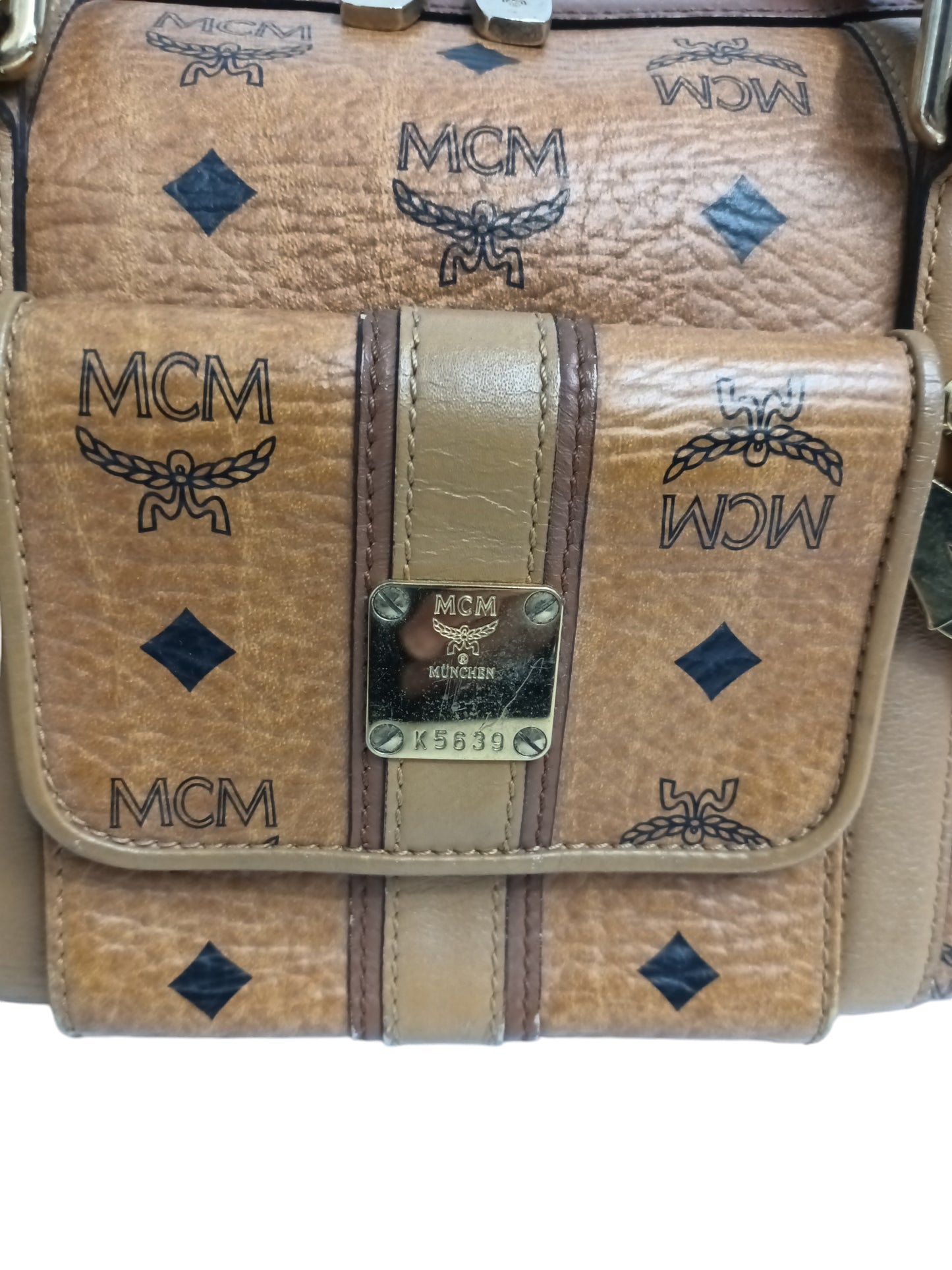 MCM HANDBAG BROWN MWBOAVI51C001 RANK(B)