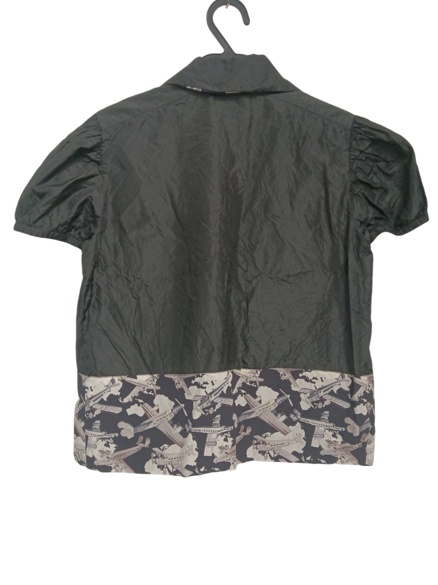 CHANEL BLOUSE LADY'S SIZE 36 BLACK/PINK P28646W02