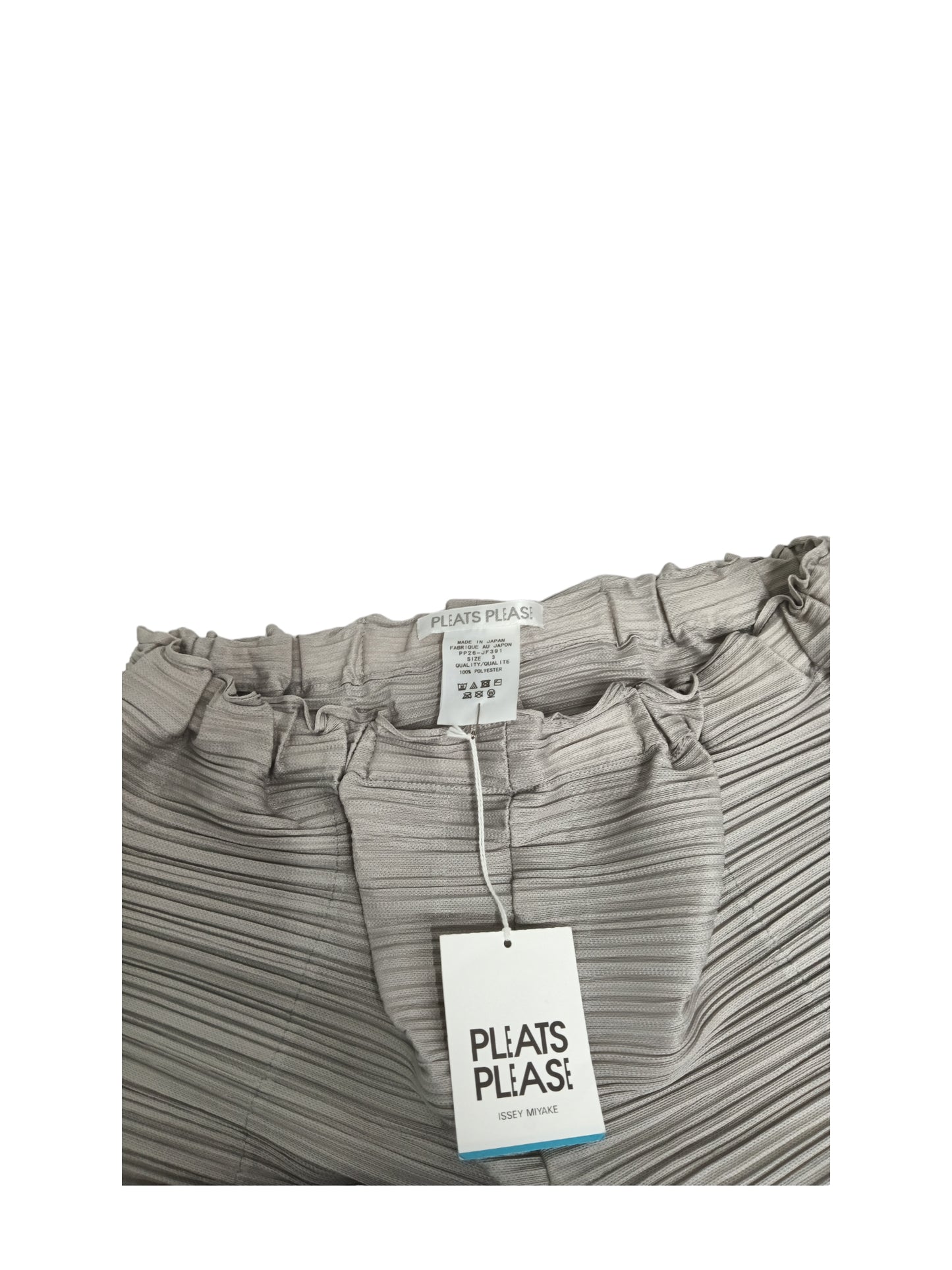 PLEATS PLEASE PANTS 3 LADY'S GRAY PP26-JF391 RANK(A)