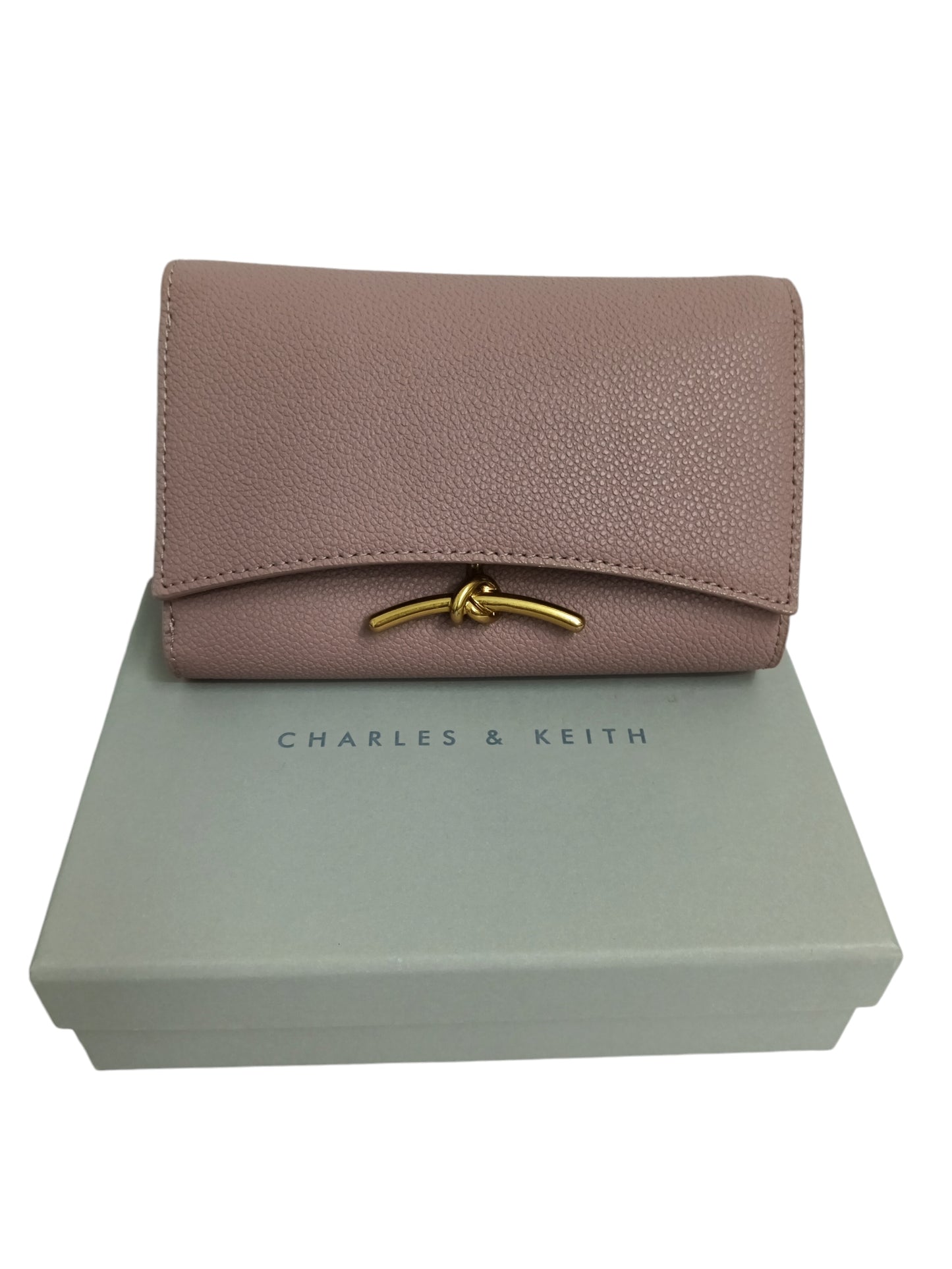 CHARLES & KEITH WALLET PINK/GOLD 10770532 *DAMAGE
