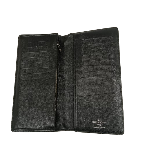 LOUIS VUITTON Long Wallet M61697 Black **Damage