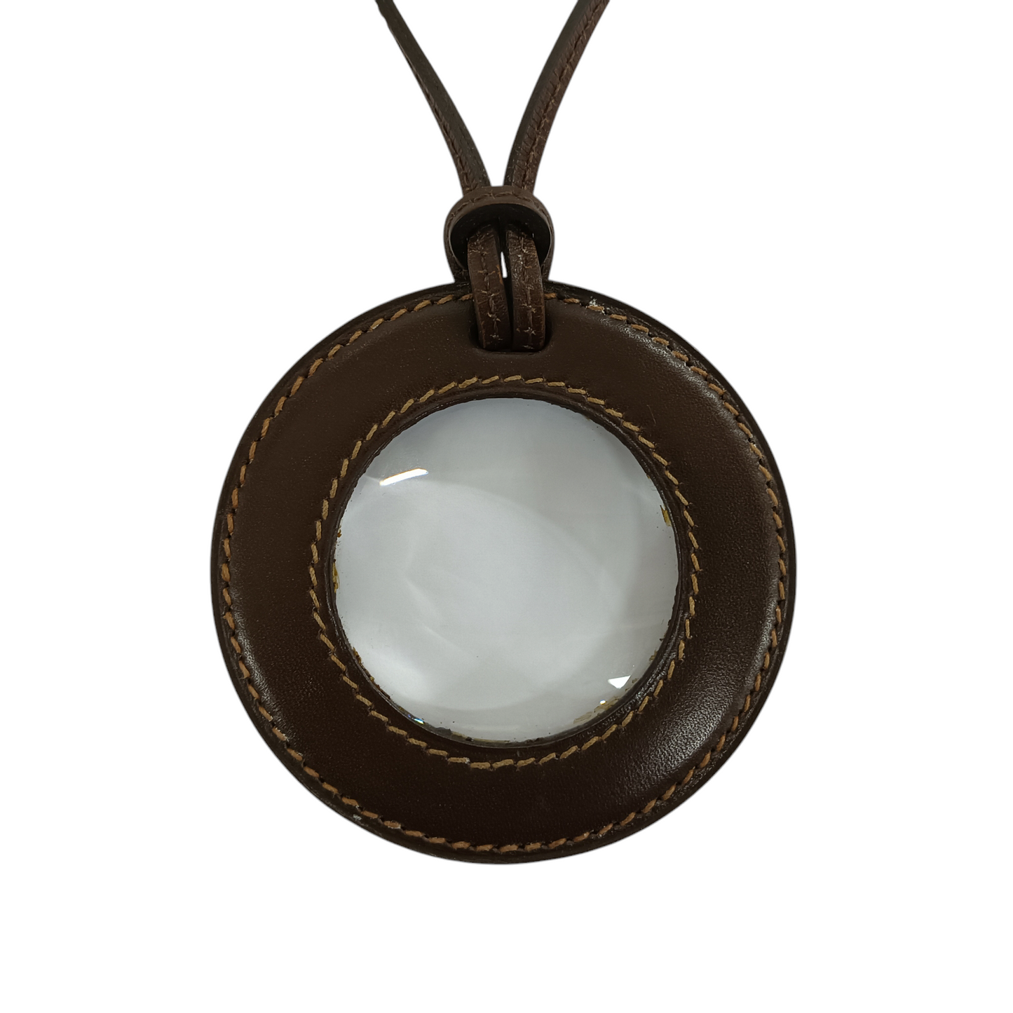 HERMES Necklace Rank (B) Brown Pocket