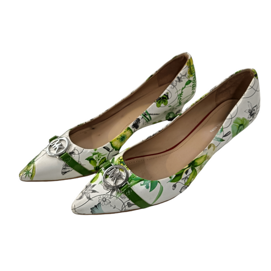 MICHAEL KORS PUMPS 39 WHITE/GREEN