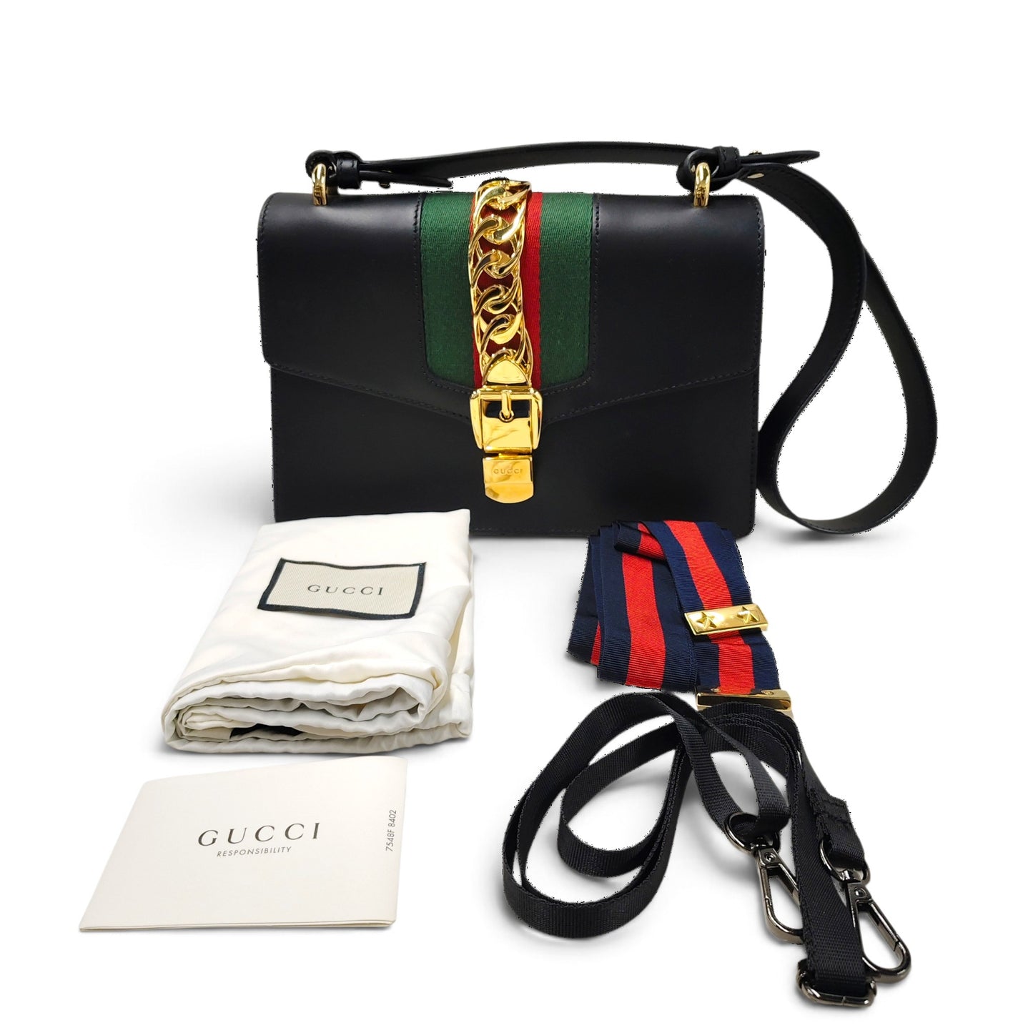 GUCCI Shoulder Bag 421882 525040 Black Rank AB