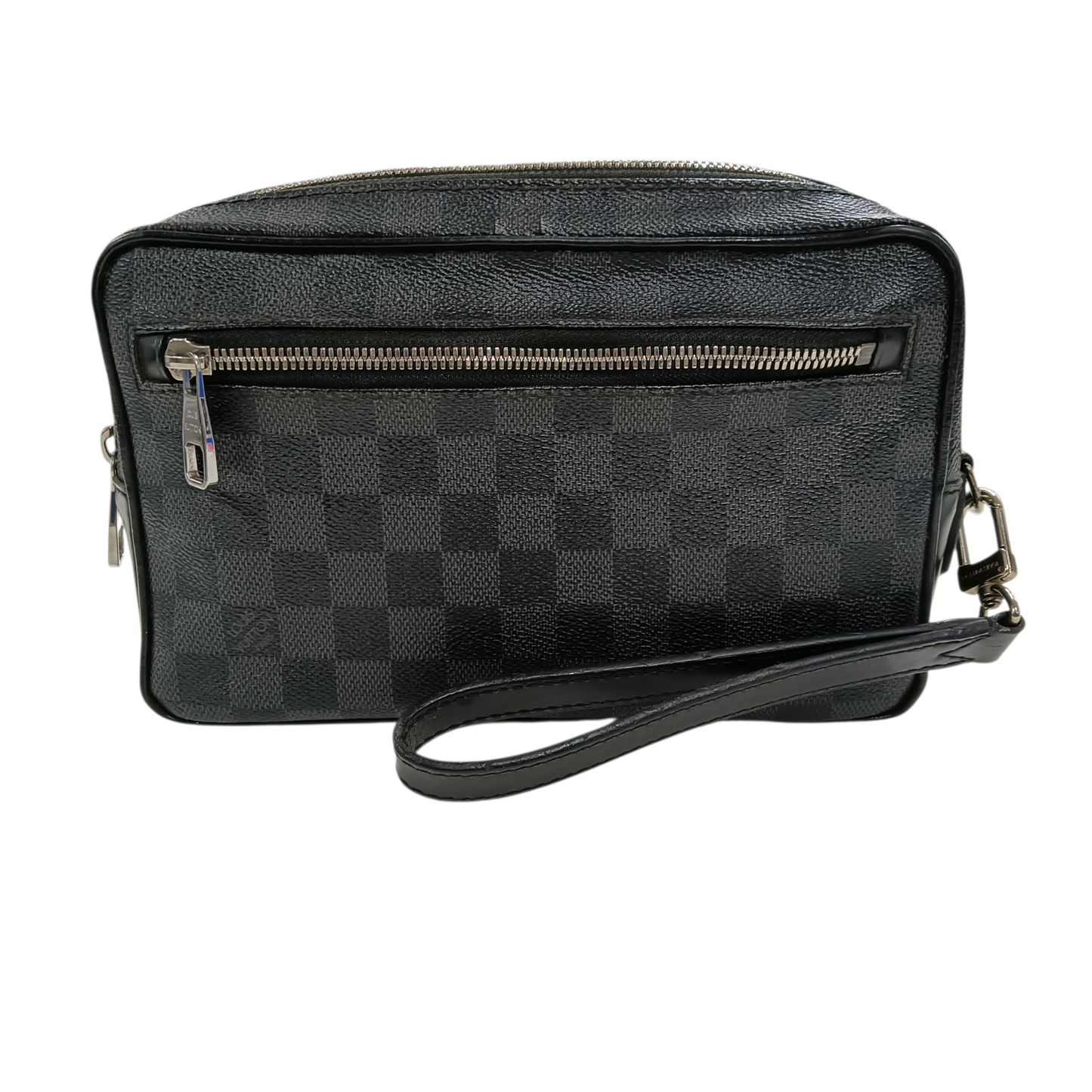 LOUIS VUITTON Pouch Damier N41664 Black Stain/Damage