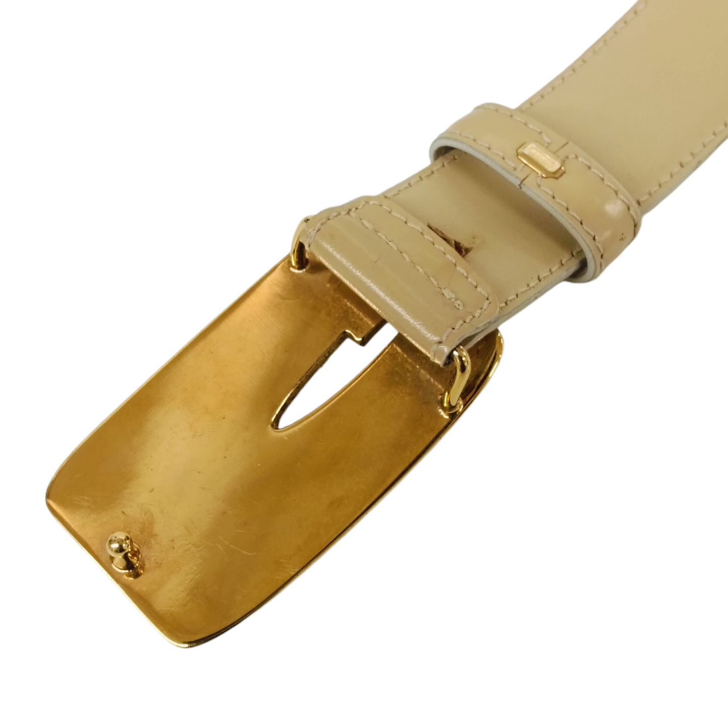 GUCCI Belt 80.32 Beige Stain/Damage 037.1448.1136