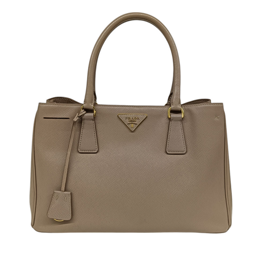 PRADA 2Way Bag SAFFIANO BN1874 Beige Scratch 31/H, 158 Rank(B)