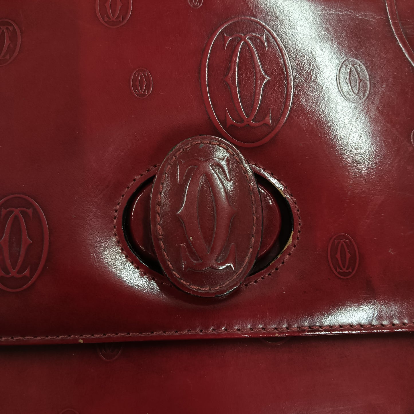 Cartier Shoulder Bag MUST Red **Damage