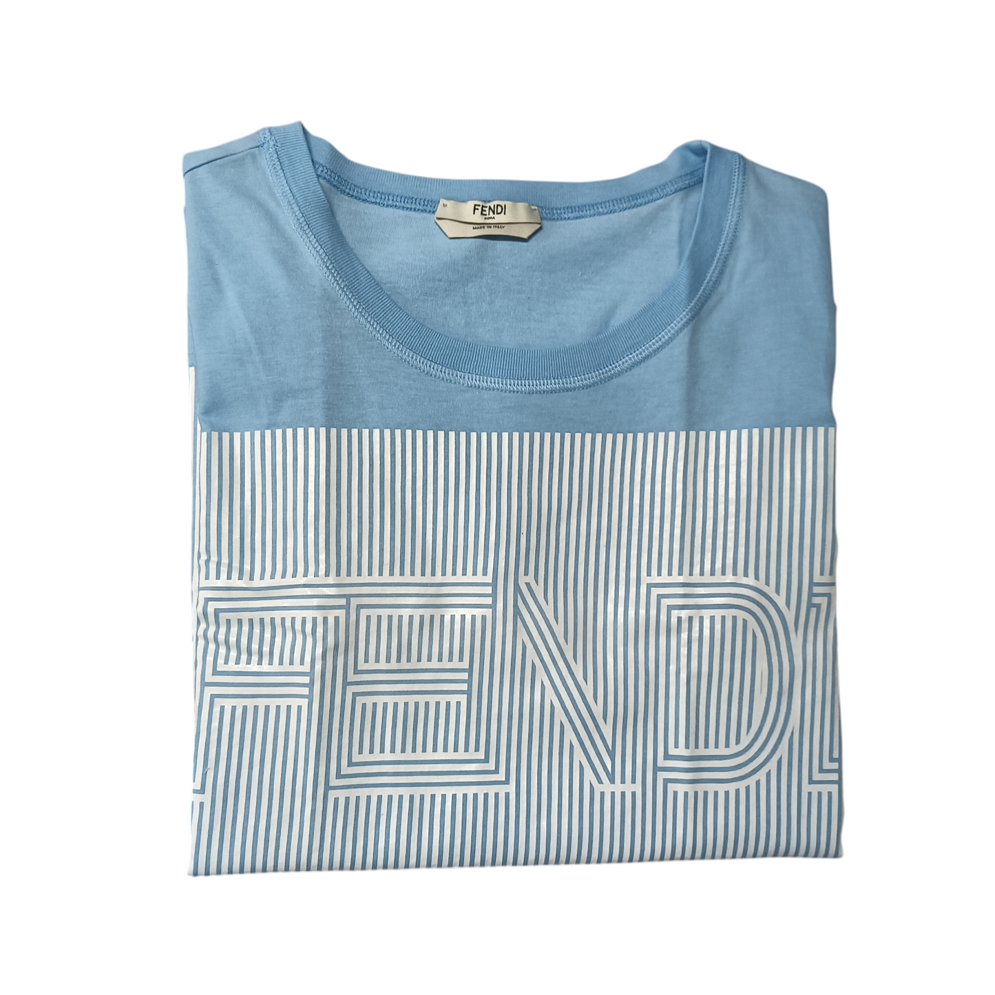 FENDI T-shirt Lady Size 38 Blue 72M20 906