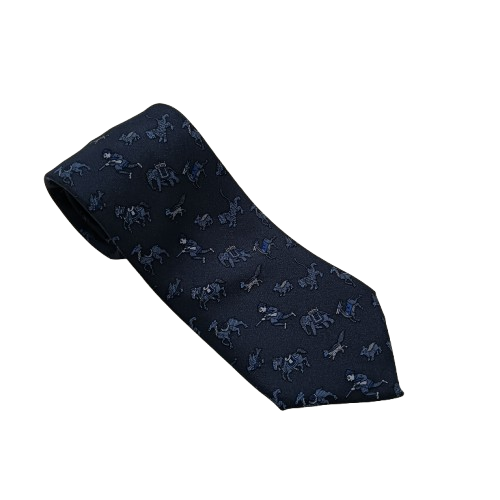 Necktie HERMES Navy