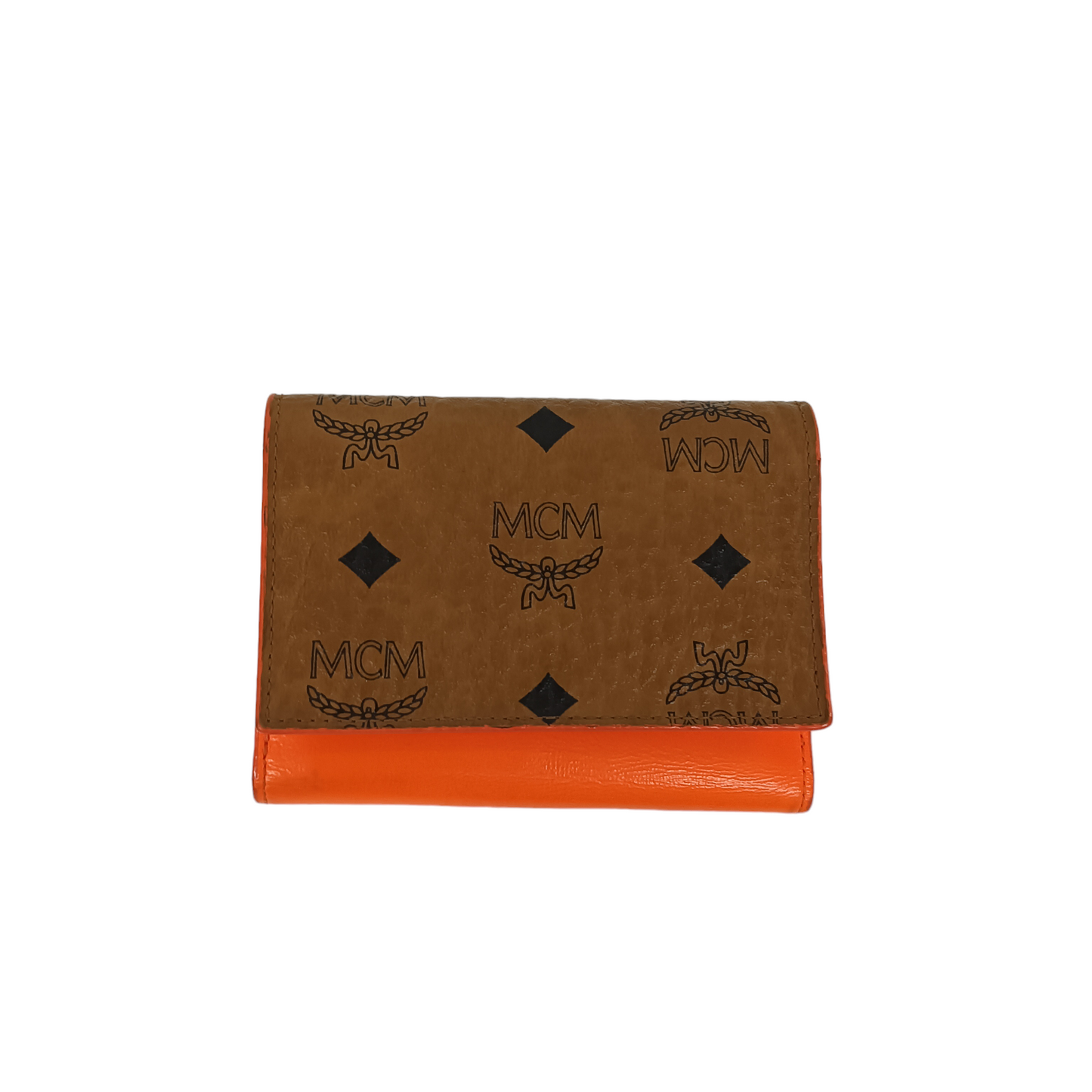 MCM Wallet MYS9SWI03C0001 Brown and Orange Damage/Stain