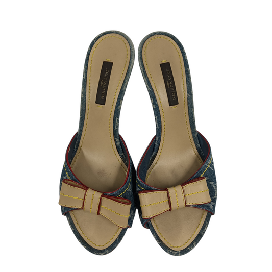 LOUIS VUITTON Pumps NQ0086 Blue Stain