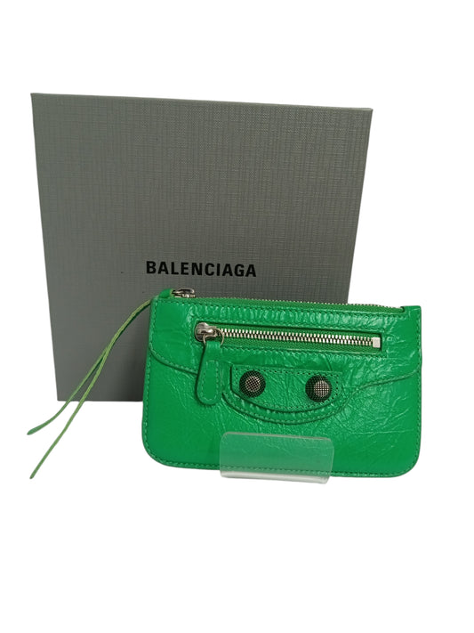 BALENCIAGA COIN CASE GREEN 715185 3806 P 493076 RANK(B)