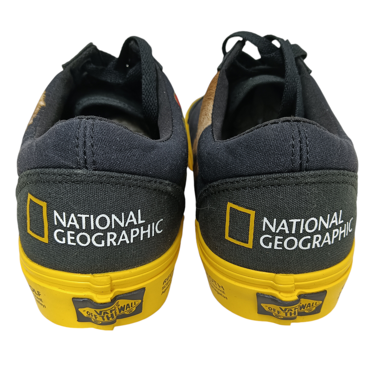 VANS SNEAKER 8US VNOA4U3BWK6 MENS BLACK/YELLOW RANK (A) NATIONAL GEOGRAPHIC OLD S