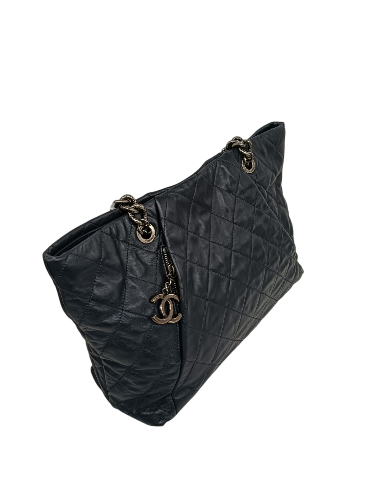 CHANEL Tote Bag 16727356 Navy With out Garantee Card