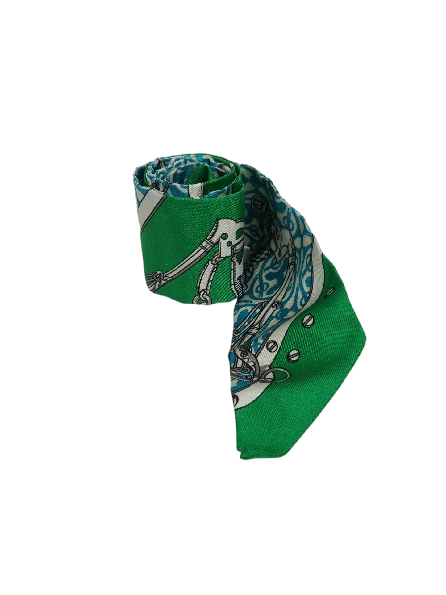 HERMES SCARF TWILLY GREEN/BLUE