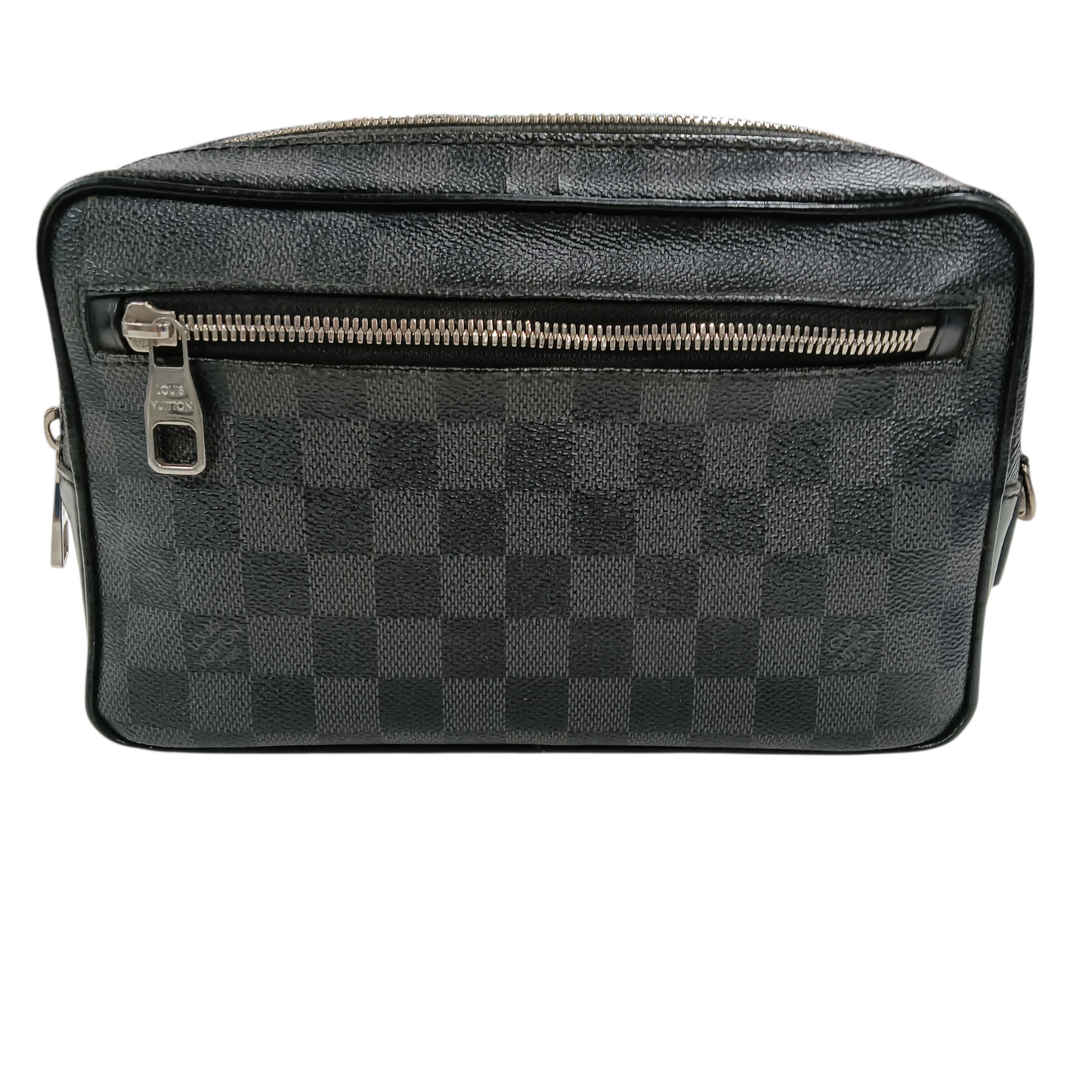 LOUIS VUITTON Pouch Damier N41664 Black Stain/Damage