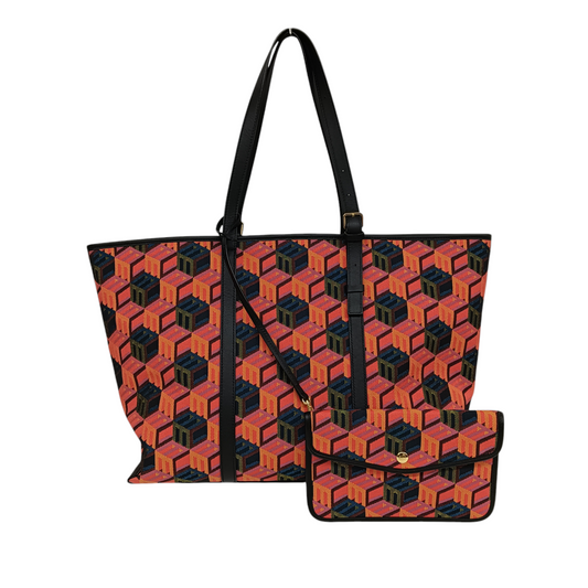 MCM Tote Bag MWPCSCK01MT001 Rank (A) Multi color*Tag Damage With Pouch