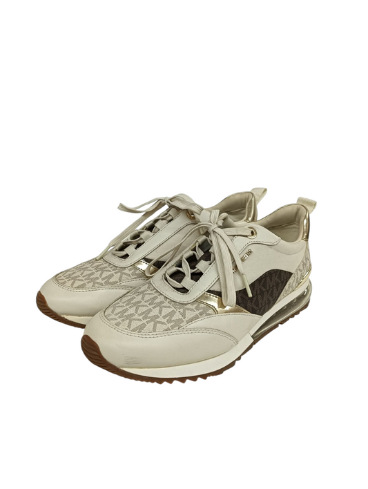 MICHAEL KORS Sneaker Size 40  FT22F Lady's Beige/Gold
