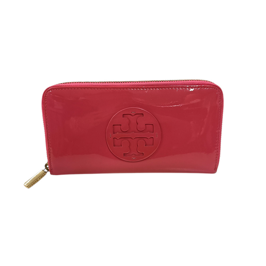 TORY BURCH Long Wallet Pink Enamel