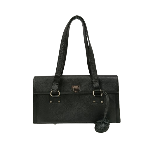 Salvatore Ferragamo Tote Bag FI-21 6854 Black **Scratch