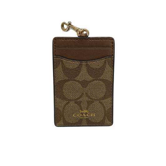 COACH CARD CASE BROWN