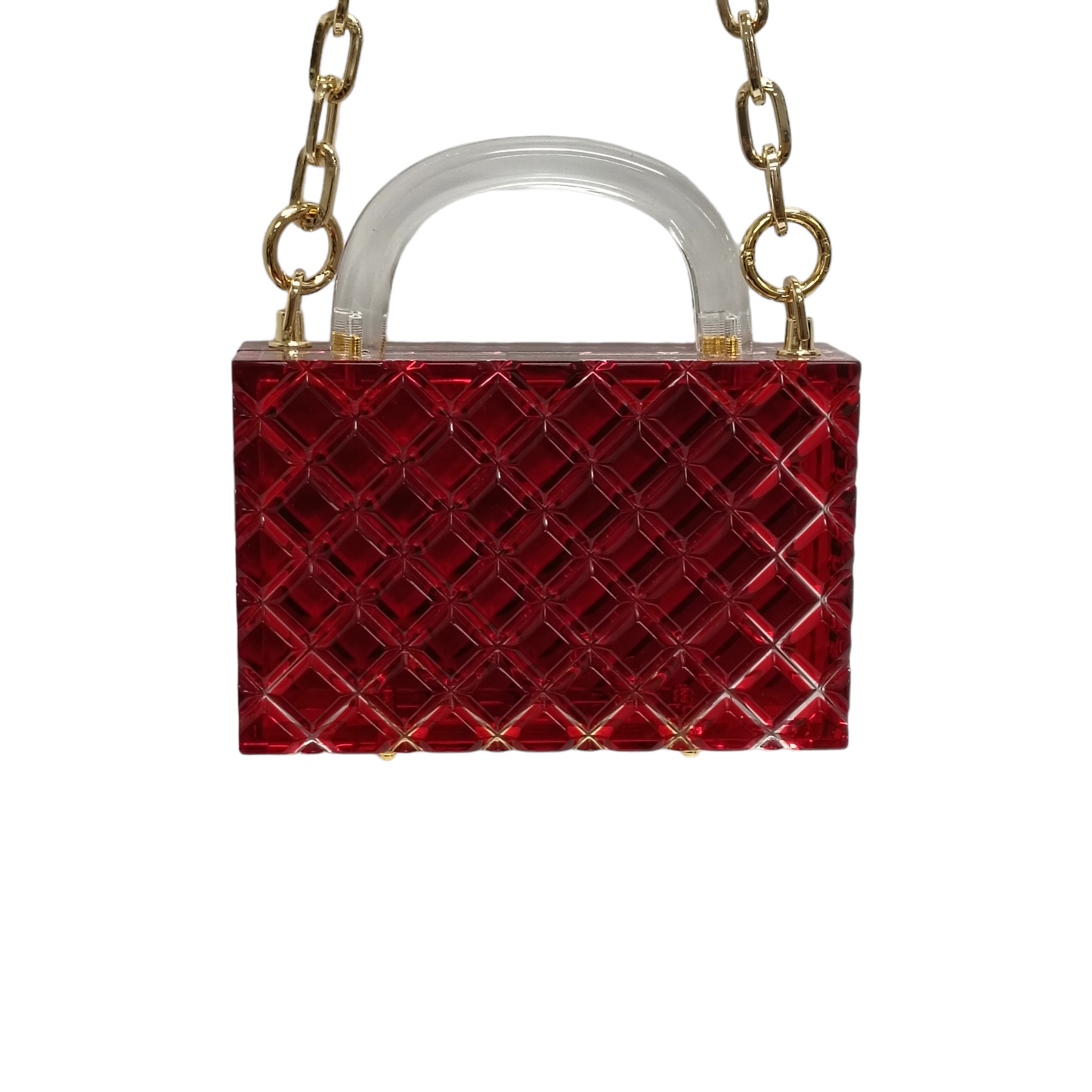 L' AFSHAR Shoulder Bag Medium Leon Sierra Red