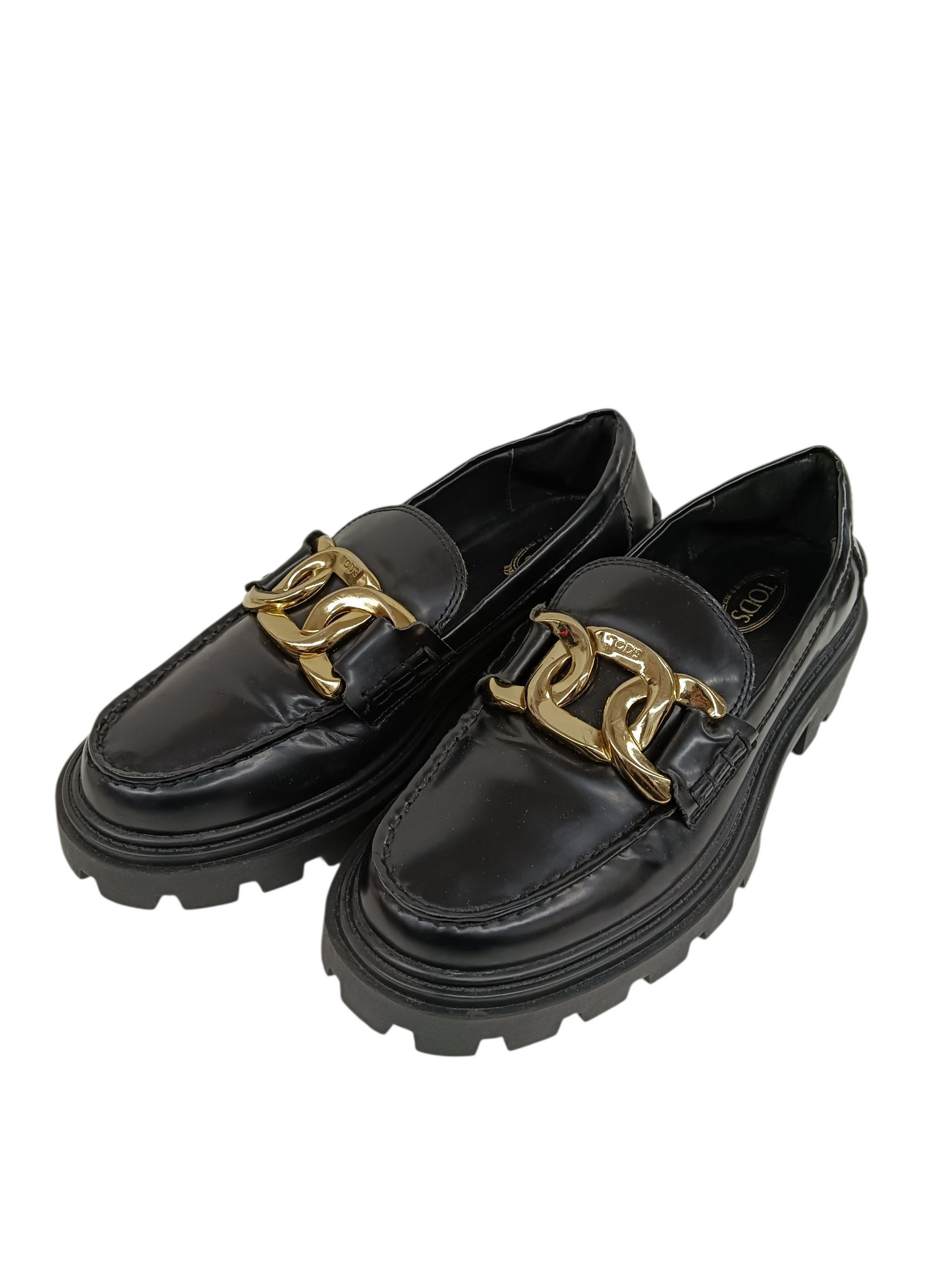 TOD'S Loafers Size 38 Lady's Black