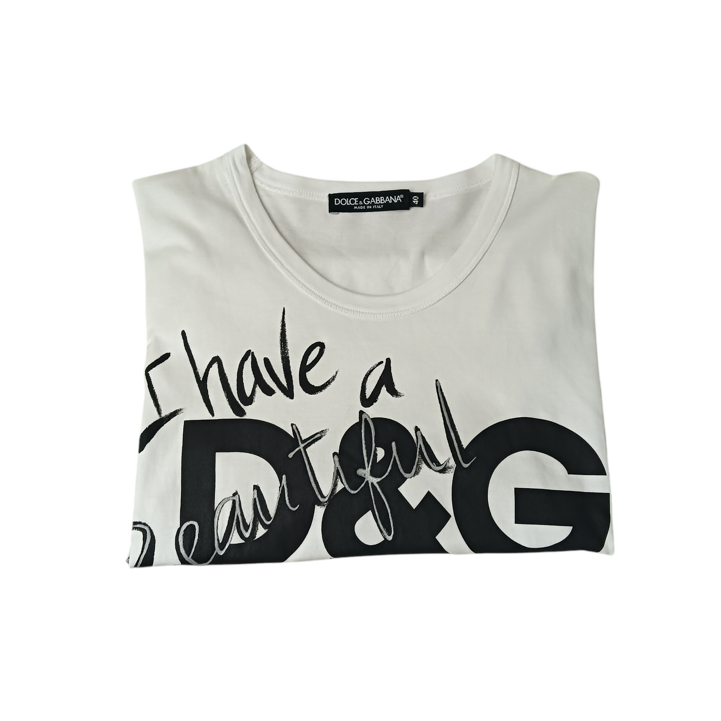 DOLCE & GABBANA T-shirt SIZE 40 Lady's White