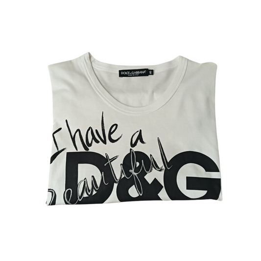 DOLCE & GABBANA T-shirt SIZE 40 Lady's White