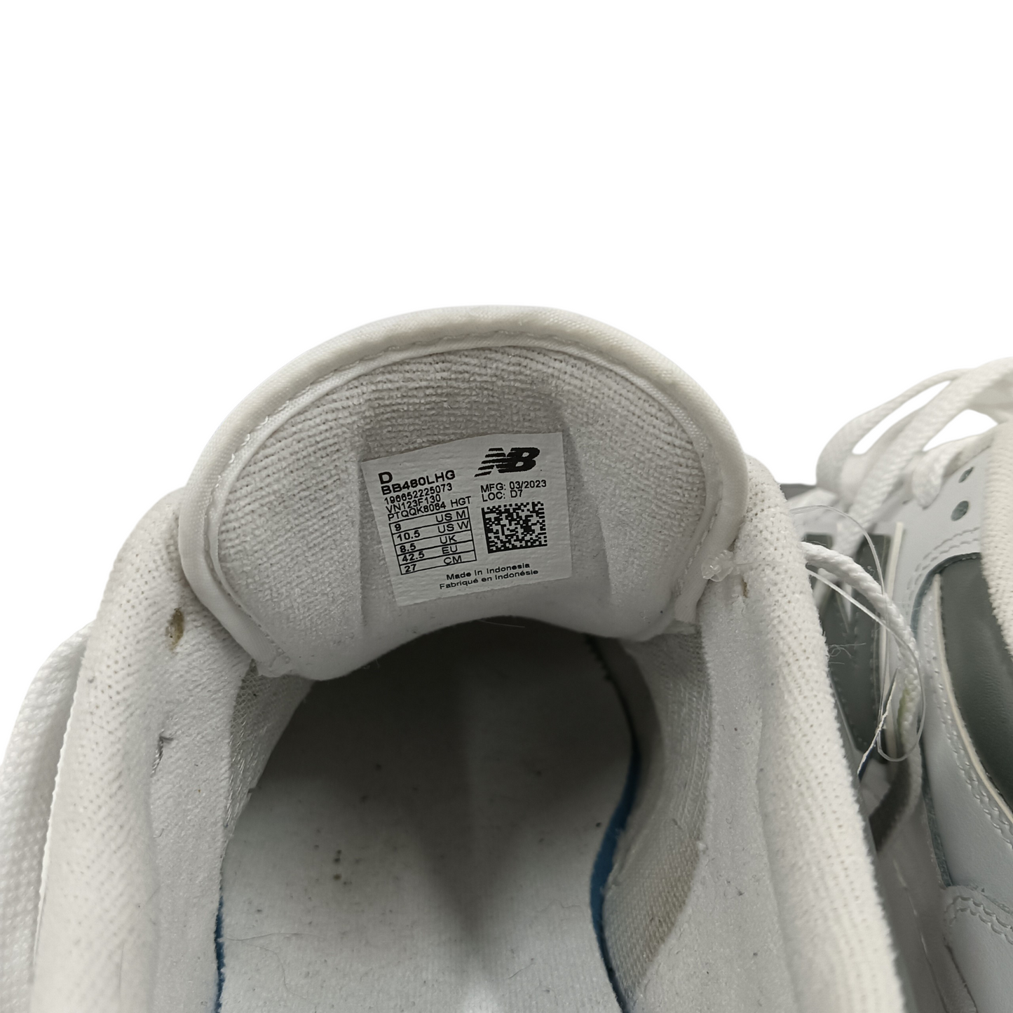 NEW BALANCE Sneaker 42.5 BB480LHG Unisex White/Gray