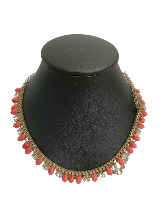 J CREW NECKLACE SILVER/PINK